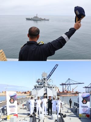 Indian Navy's stealth frigate 'INS Tushil' visits Namibia