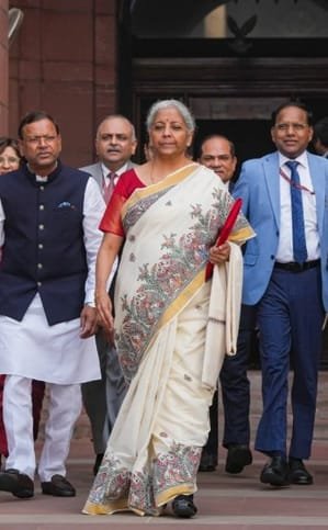 FM Sitharaman dons handloom silk saree gifted by Padma awardee on Budget day