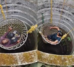 Daring act by Kerala woman to rescue husband from well