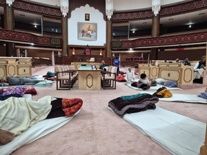Suspended Cong MLAs stage overnight protest in Rajasthan Assembly Well