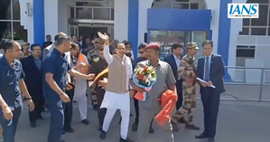 Shivraj Singh Chauhan & family arrive in Jodhpur ahead of his son’s wedding