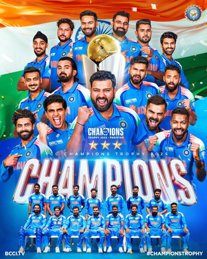 Champions Trophy: BJP credits Rohit Sharma for Team India's win, takes dig at Congress