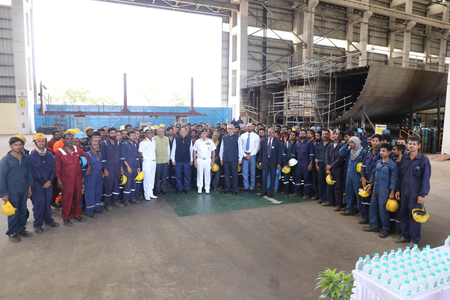 Keel laying ceremony of Navy's 2nd fleet support ship held