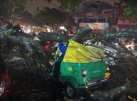 K’taka: Bengaluru hit by heavy rains; one killed, traffic disrupted