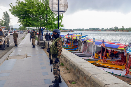 Missile-like object falls into Srinagar's Dal Lake, drone shot down over Srinagar airfield