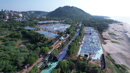 PM Modi compliments people of Andhra Pradesh for record-breaking Yogandhra