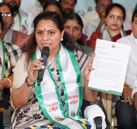 Kavitha calls for 'Rail Roko' to demand Centre’s nod for 42 pc BC reservation