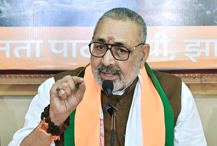 Conspiracy to defame Nitish Kumar, promote crime in Bihar, says Giriraj Singh